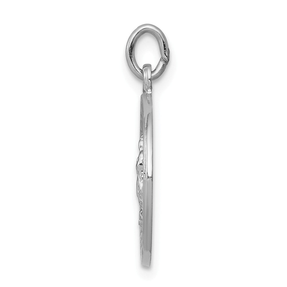 Million Charms 925 Sterling Silver Rhodium-Plated Relgious Our Lady Of Guadalupe Medal