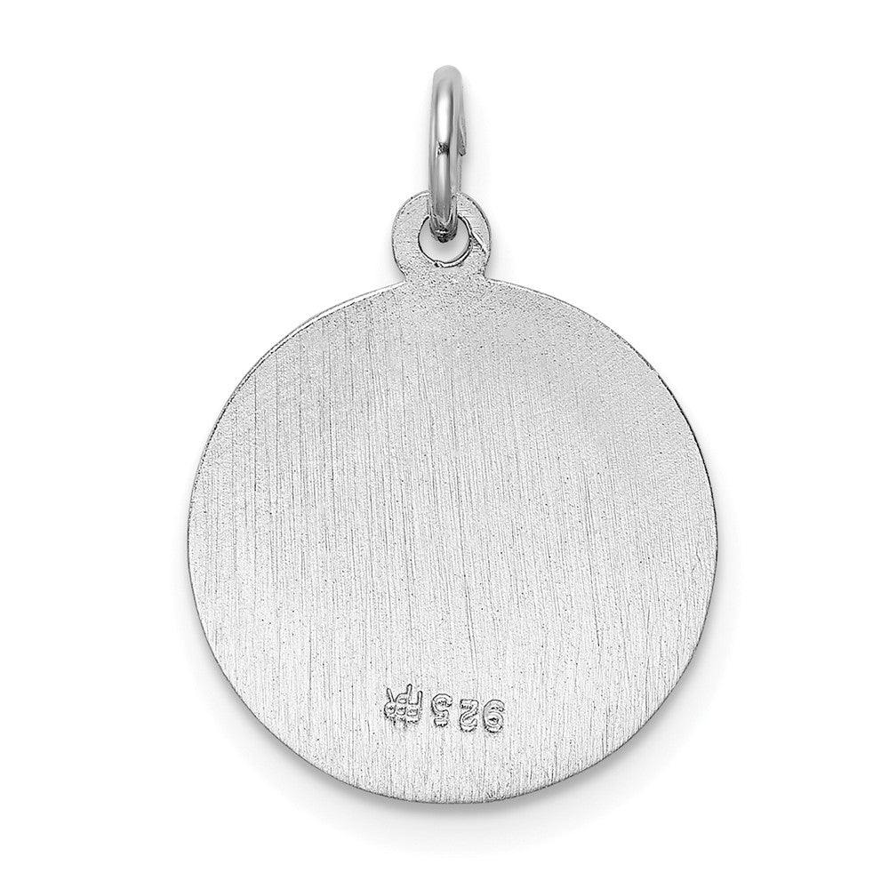 Million Charms 925 Sterling Silver Rhodium-Plated Relgious Our Lady Of Guadalupe Medal