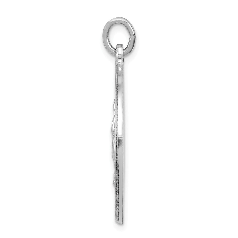 Million Charms 925 Sterling Silver Rhodium-Plated Relgious Our Lady Of Guadalupe Medal