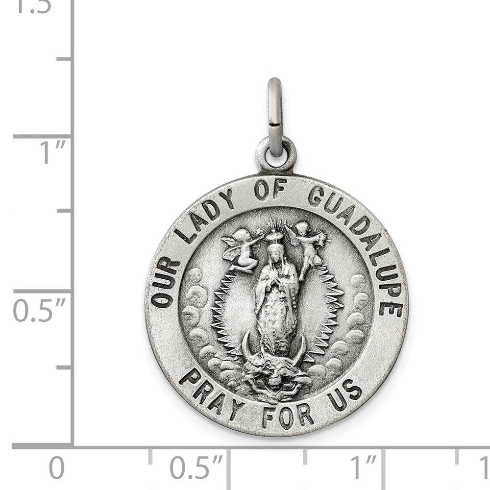 Million Charms 925 Sterling Silver Relgious Our Lady Of Guadalupe Medal