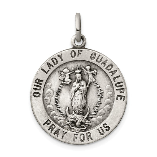 Million Charms 925 Sterling Silver Relgious Our Lady Of Guadalupe Medal
