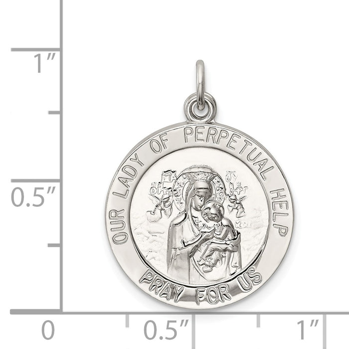 Million Charms 925 Sterling Silver Relgious Our Lady Of Perpetual Help Medal