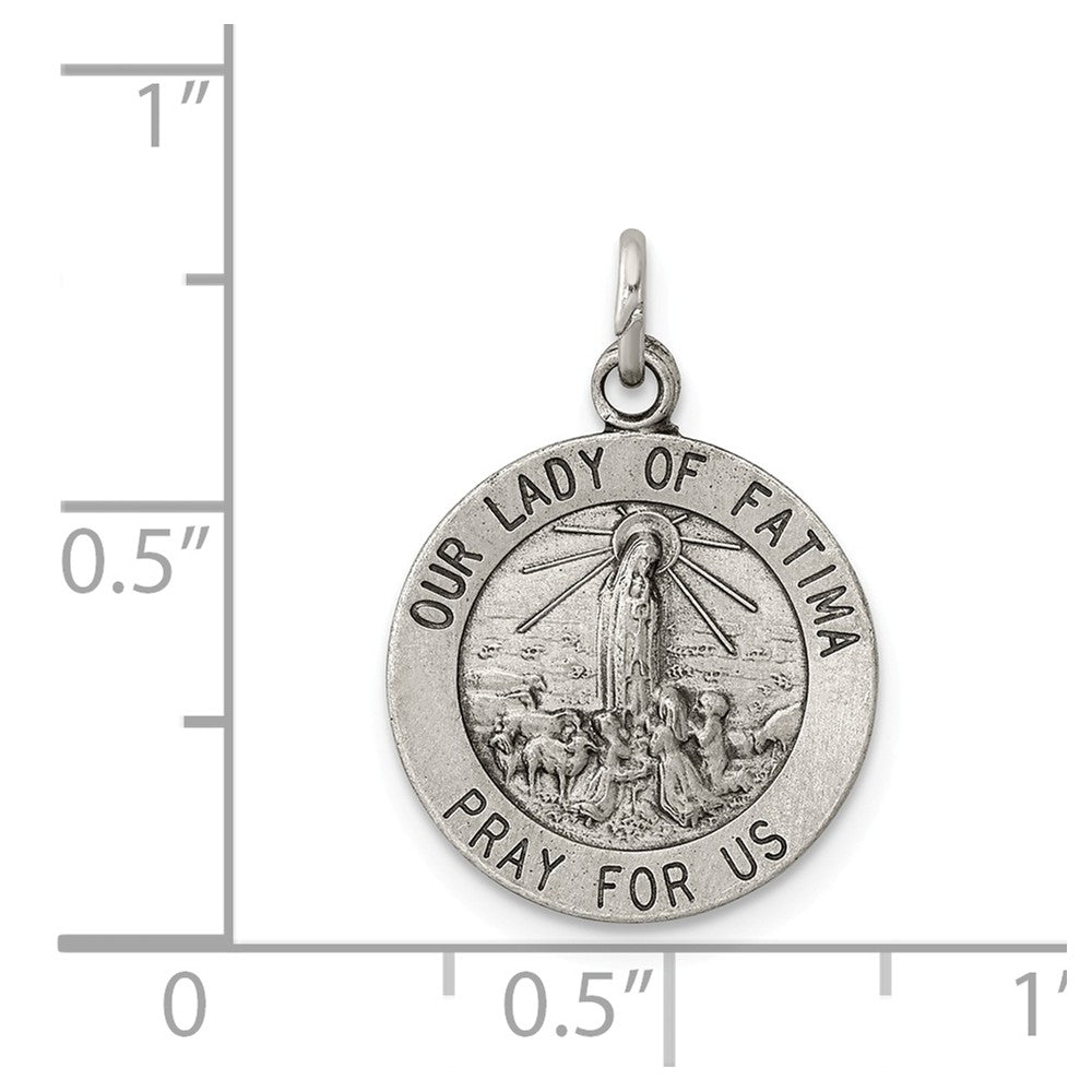 Million Charms 925 Sterling Silver Relgious Our Lady Of Fatima Medal