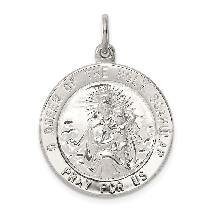 Million Charms 925 Sterling Silver Queen Of The Holy Scapular Medal