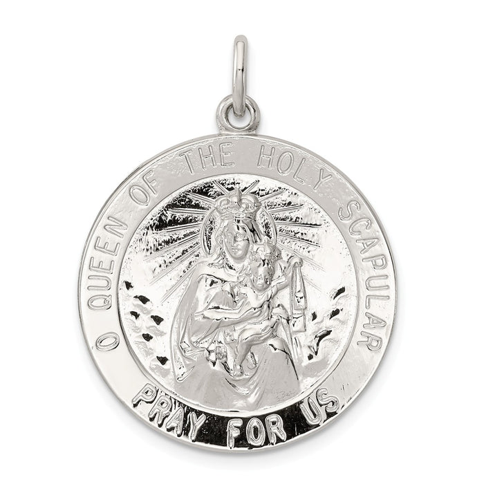 Million Charms 925 Sterling Silver Queen Of The Holy Scapular Medal