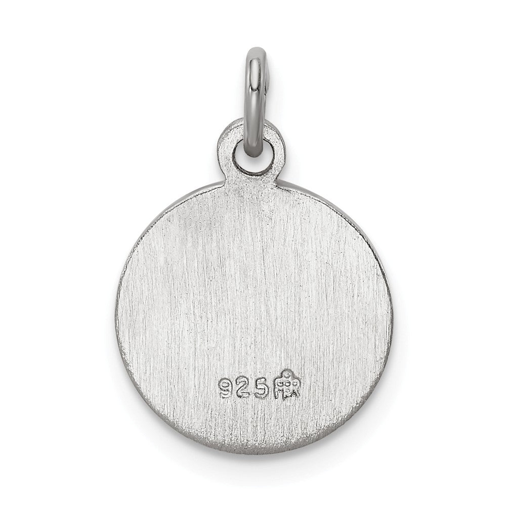Million Charms 925 Sterling Silver Rhodium-Plated Religious Saint Christopher Medal