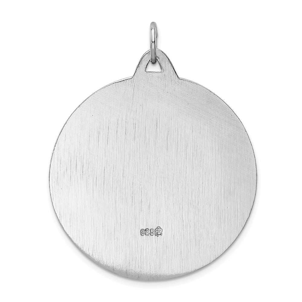 Million Charms 925 Sterling Silver Rhodium-Plated Religious Saint Christopher Medal