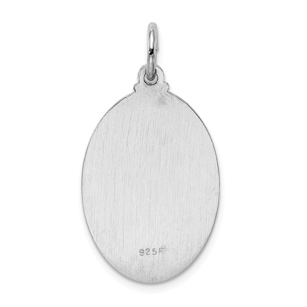 Million Charms 925 Sterling Silver Rhodium-Plated Religious Saint Christopher Medal