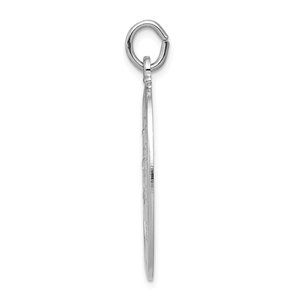 Million Charms 925 Sterling Silver Rhodium-Plated Religious Saint Christopher Medal