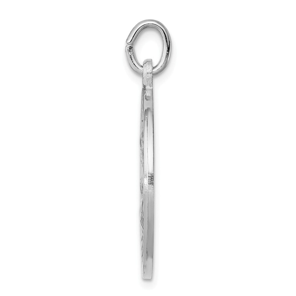 Million Charms 925 Sterling Silver Rhodium-Plated Religious Saint Joseph Medal