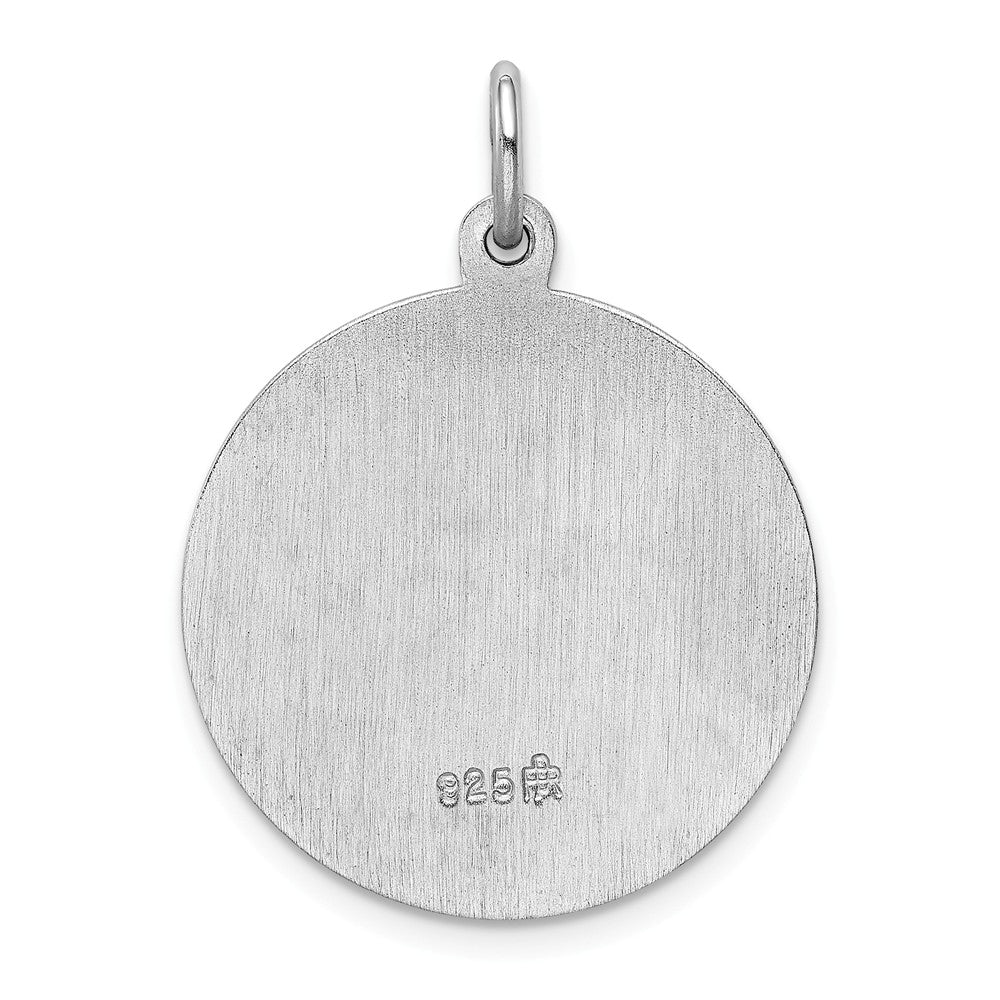 Million Charms 925 Sterling Silver Rhodium-Plated Religious Saint Joseph Medal