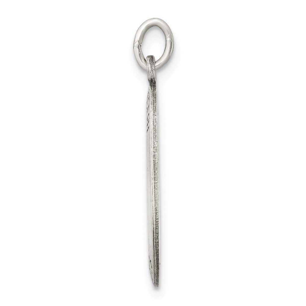 Million Charms 925 Sterling Silver Antiqued Religious Saint Joseph Medal