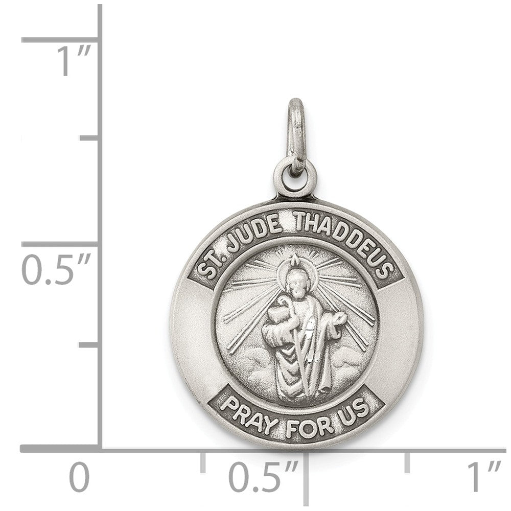 Million Charms 925 Sterling Silver Religious Saint Jude Thaddeus Medal