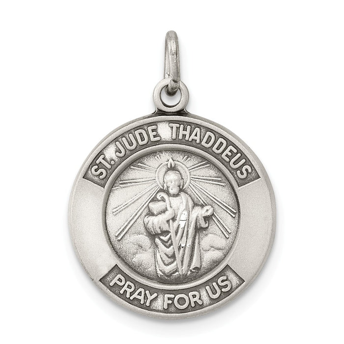 Million Charms 925 Sterling Silver Religious Saint Jude Thaddeus Medal