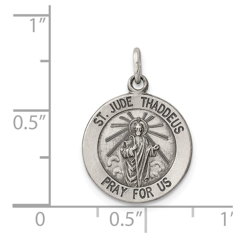 Million Charms 925 Sterling Silver Religious Saint Jude Thaddeus Medal