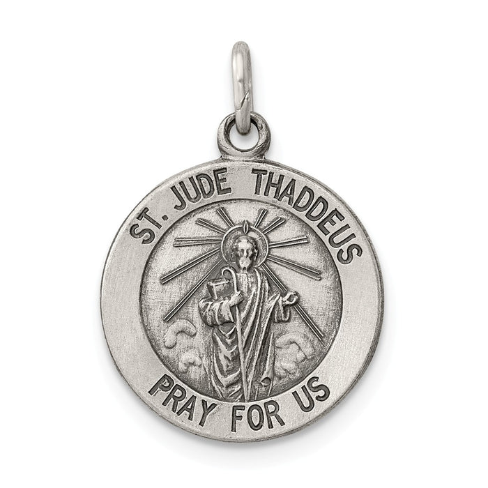 Million Charms 925 Sterling Silver Religious Saint Jude Thaddeus Medal