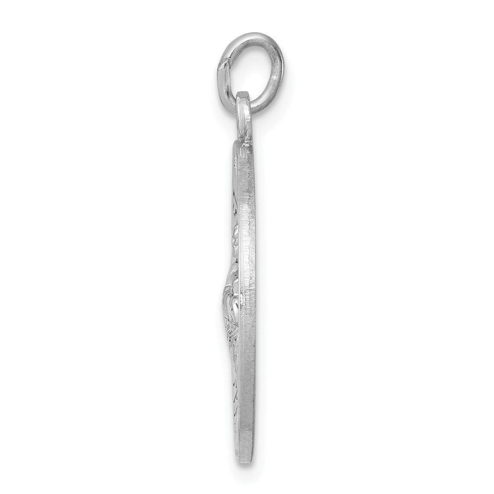 Million Charms 925 Sterling Silver Rhodium-Plated Religious Saint Jude Thaddeus Medal