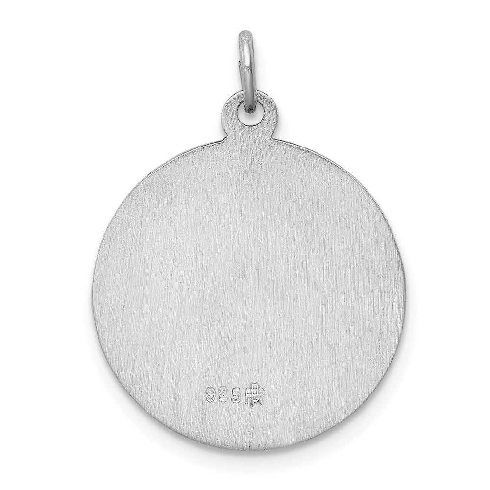 Million Charms 925 Sterling Silver Rhodium-Plated Religious Saint Jude Thaddeus Medal