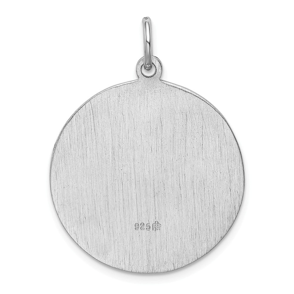 Million Charms 925 Sterling Silver Rhodium-Plated Religious Saint Jude Thaddeus Medal