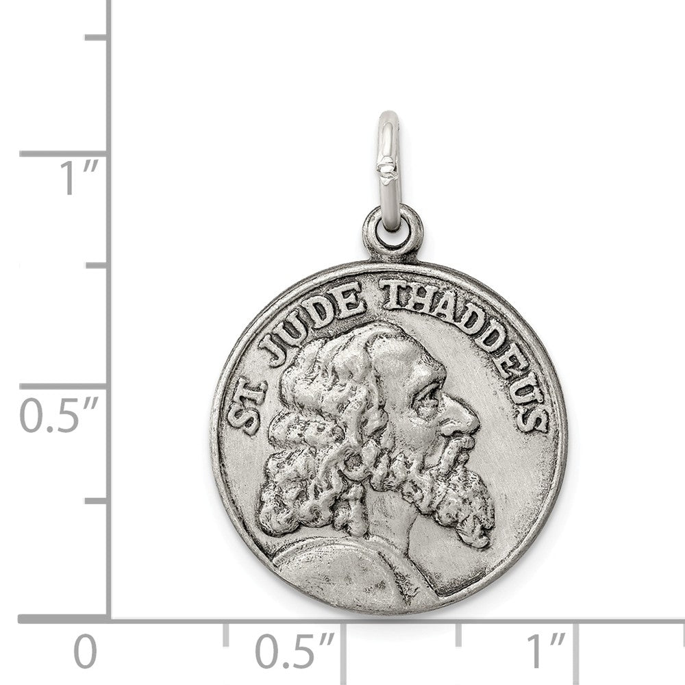 Million Charms 925 Sterling Silver Religious Saint Jude Thaddeus Medal