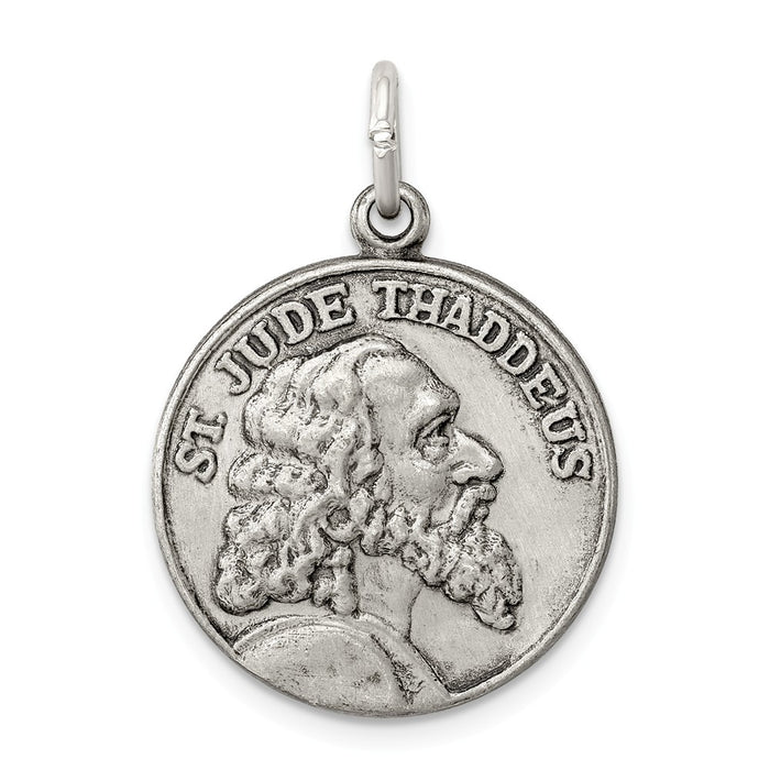 Million Charms 925 Sterling Silver Religious Saint Jude Thaddeus Medal