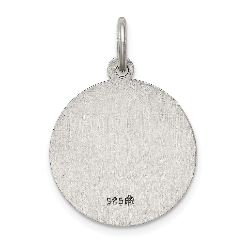 Million Charms 925 Sterling Silver Antiqued Religious Saint Lucy Medal