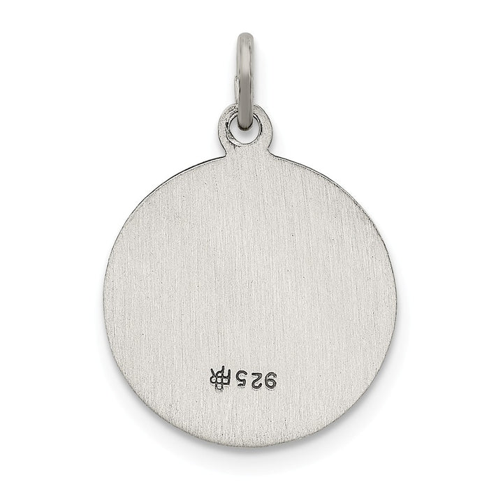 Million Charms 925 Sterling Silver Antiqued Religious Saint Luke Medal
