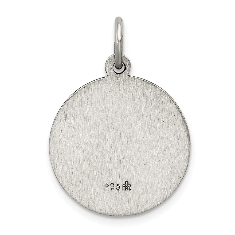 Million Charms 925 Sterling Silver Antiqued Religious Saint Luke Medal