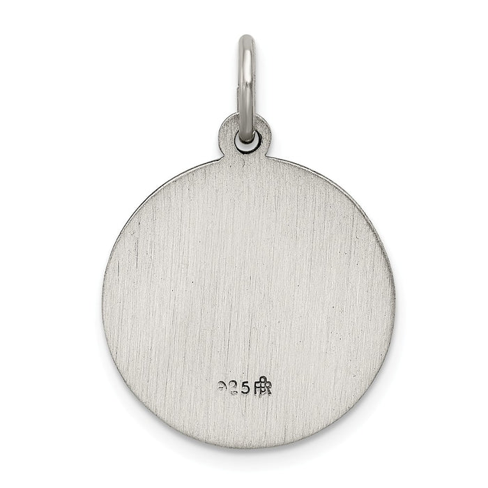 Million Charms 925 Sterling Silver Antiqued Religious Saint Luke Medal