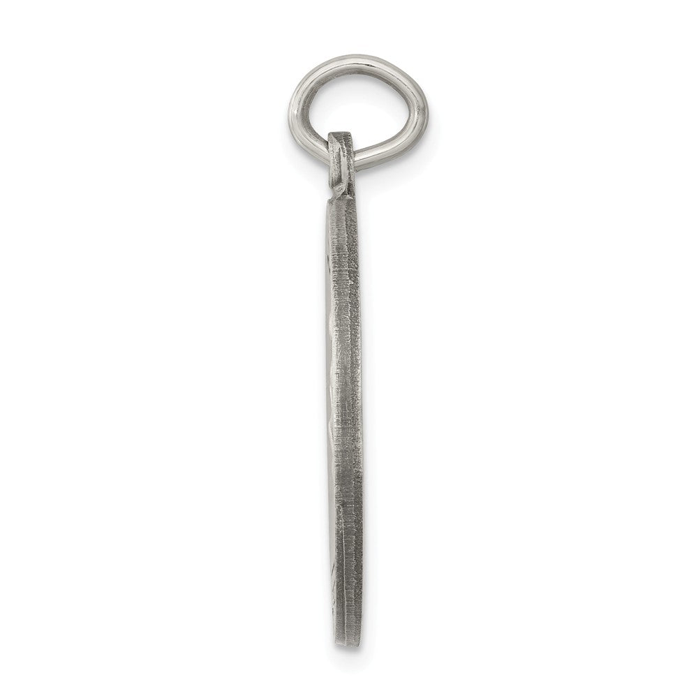 Million Charms 925 Sterling Silver Antiqued Religious Saint Luke Medal