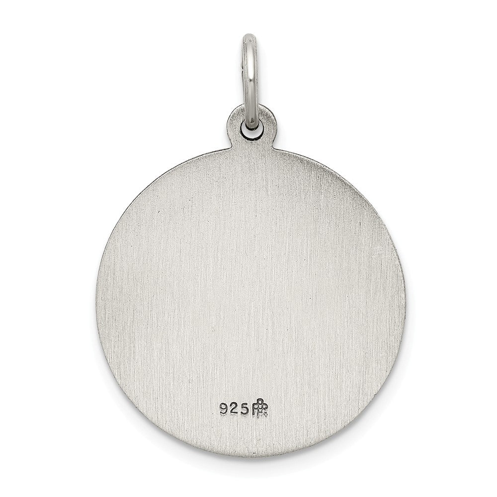 Million Charms 925 Sterling Silver Antiqued Religious Saint Luke Medal