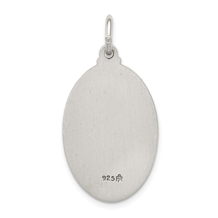 Million Charms 925 Sterling Silver Antiqued Religious Saint Anthony Medal