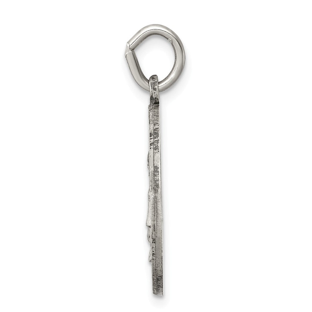 Million Charms 925 Sterling Silver Antiqued Religious Saint Elizabeth Seton Medal