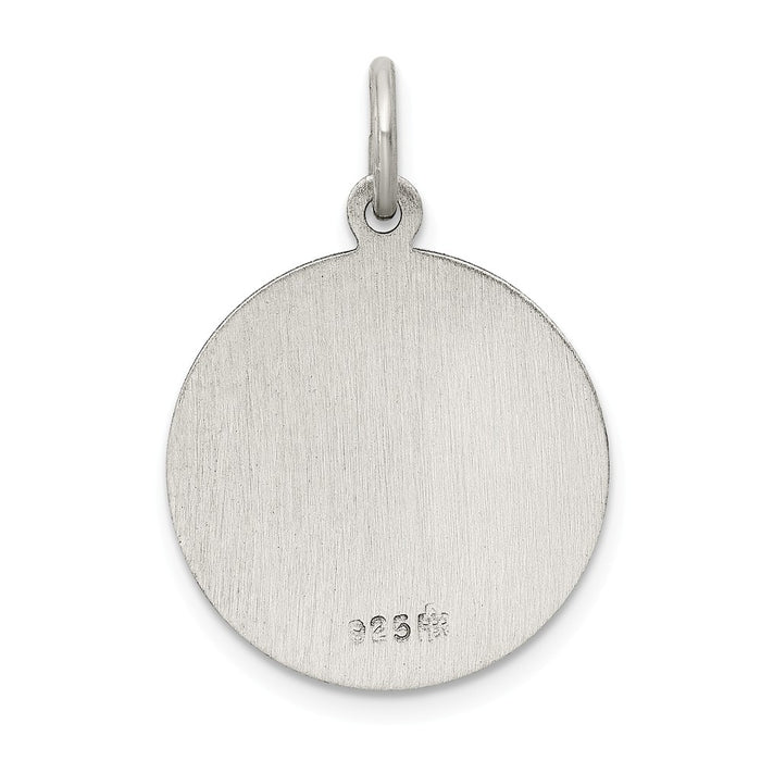 Million Charms 925 Sterling Silver Antiqued Religious Saint Francis Medal