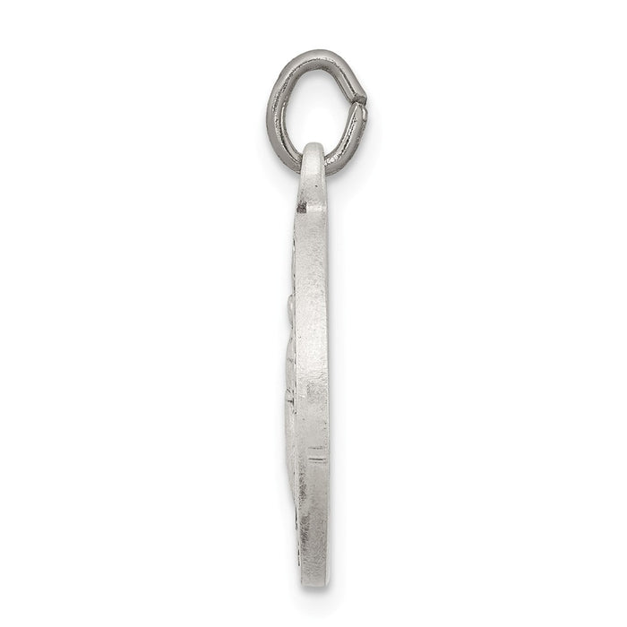 Million Charms 925 Sterling Silver Antiqued Religious Saint Francis Of Assisi Medal