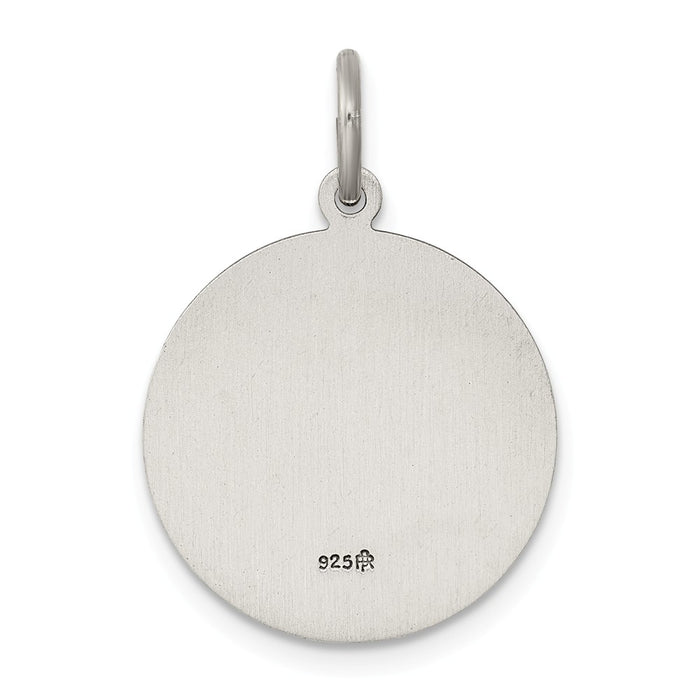 Million Charms 925 Sterling Silver Antiqued Religious Saint John Medal