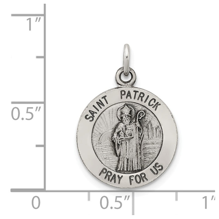 Million Charms 925 Sterling Silver Religious Saint Patrick Medal