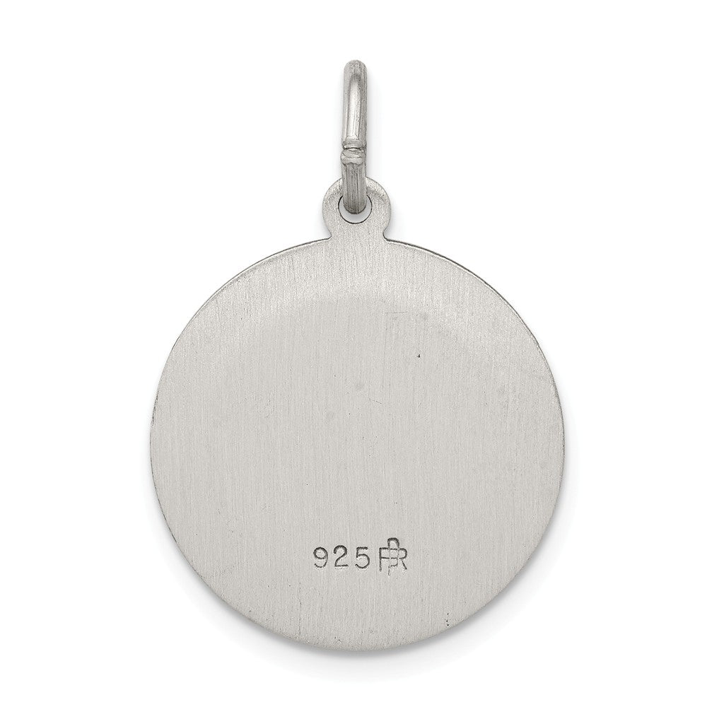 Million Charms 925 Sterling Silver Antiqued Religious Saint Peter Medal