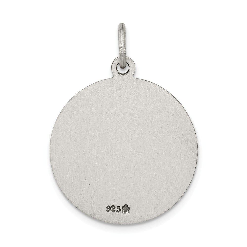 Million Charms 925 Sterling Silver Antiqued Religious Saint Peter Medal