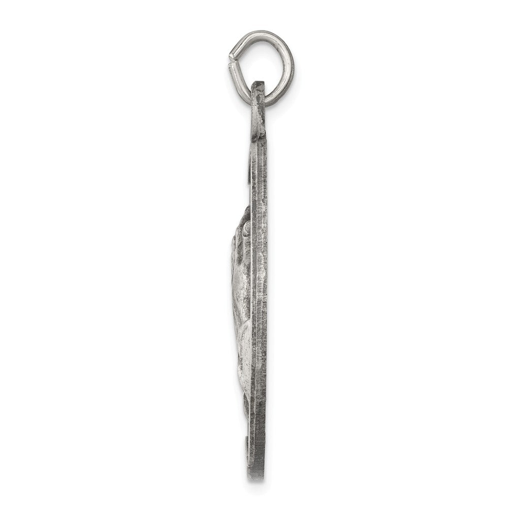 Million Charms 925 Sterling Silver Antiqued Praying Hands Pendant