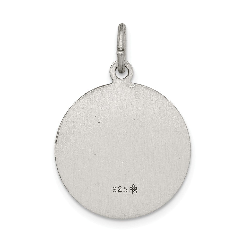 Million Charms 925 Sterling Silver Antiqued Religious Saint Gabriel Medal