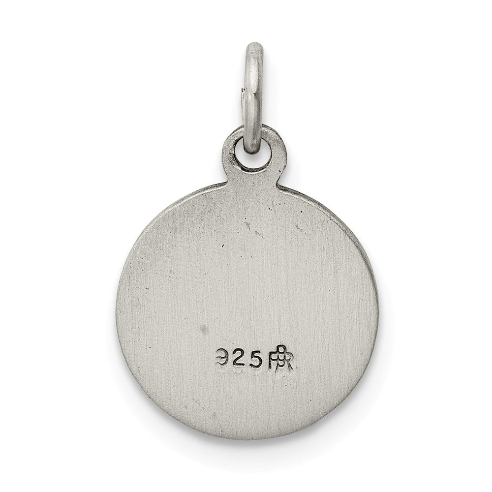 Million Charms 925 Sterling Silver Antiqued First Religious Holy Communion Medal