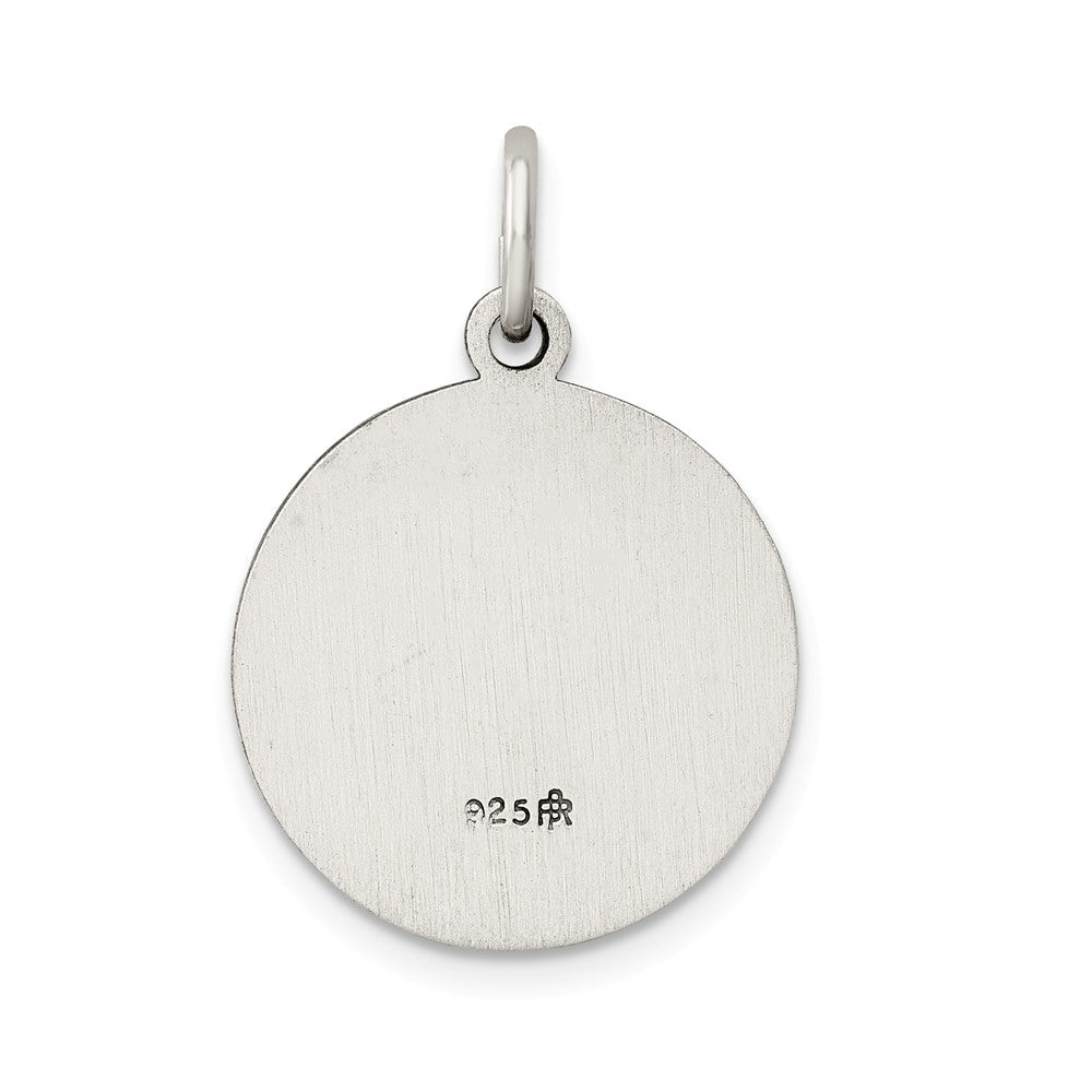 Million Charms 925 Sterling Silver Polished, Matte Finish Religious Holy Communion Pendant