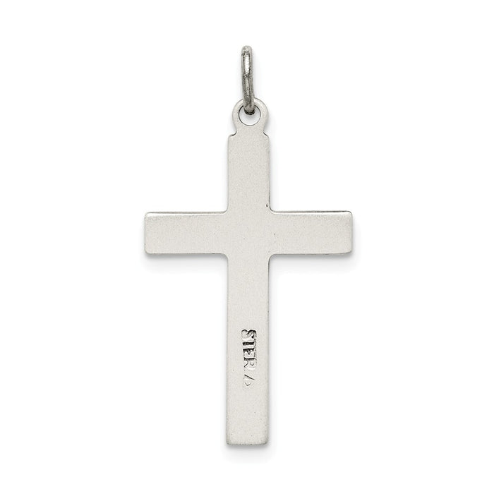 Million Charms 925 Sterling Silver Antiqued Relgious Cross Charm