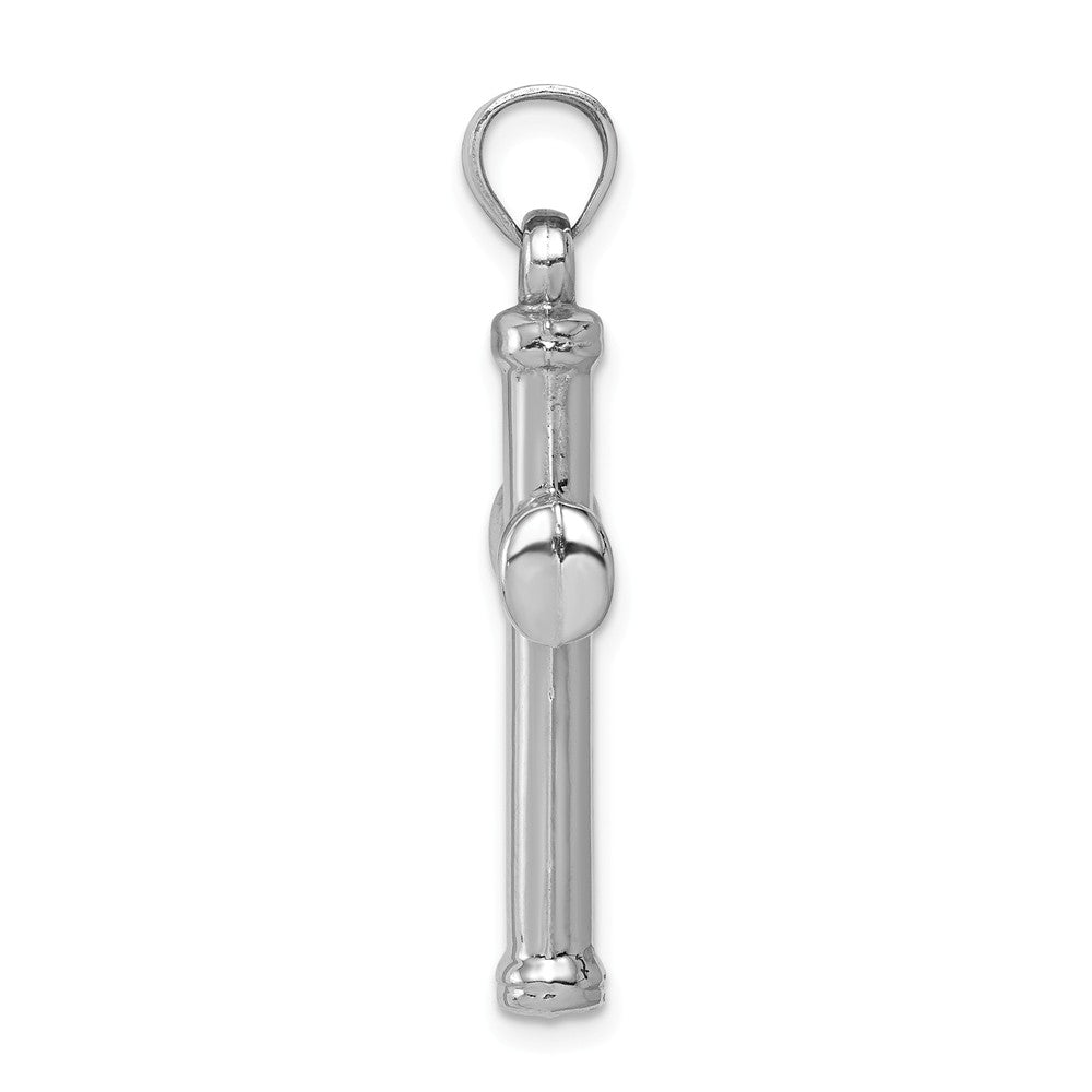 Million Charms 925 Sterling Silver Rhodium-Plated Hollow Reversible Relgious Cross Pendant