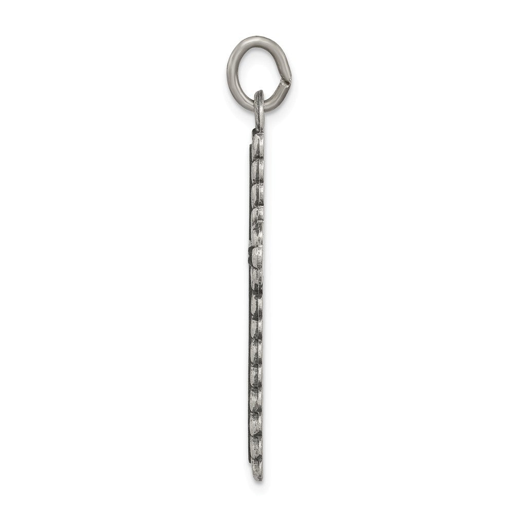 Million Charms 925 Sterling Silver Antiqued Relgious Cross Charm