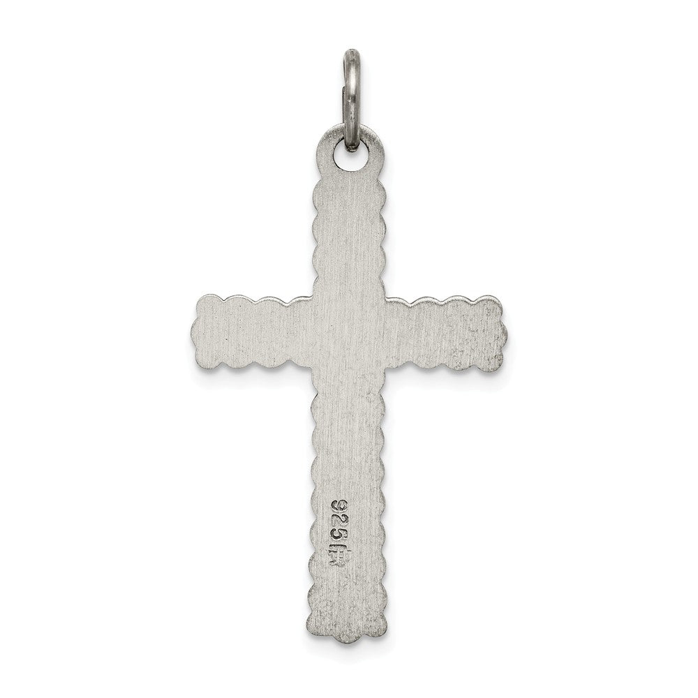 Million Charms 925 Sterling Silver Antiqued Relgious Cross Charm