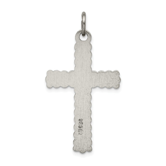 Million Charms 925 Sterling Silver Antiqued Relgious Cross Charm