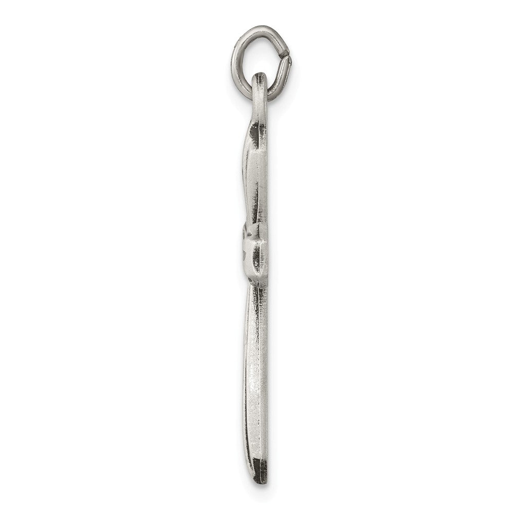 Million Charms 925 Sterling Silver Antiqued Relgious Cross Pendant