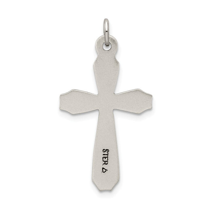 Million Charms 925 Sterling Silver Antiqued Relgious Cross Pendant